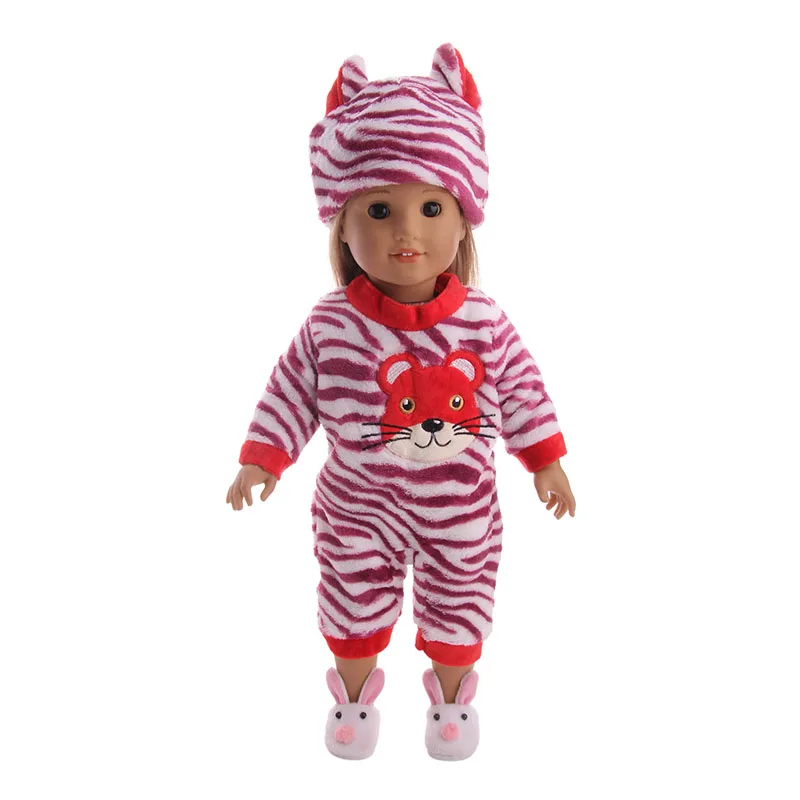 Пижама LUCKDOLL Tiger костюм для кукол 43 см или 18 дюймов аксессуары | Игрушки и хобби