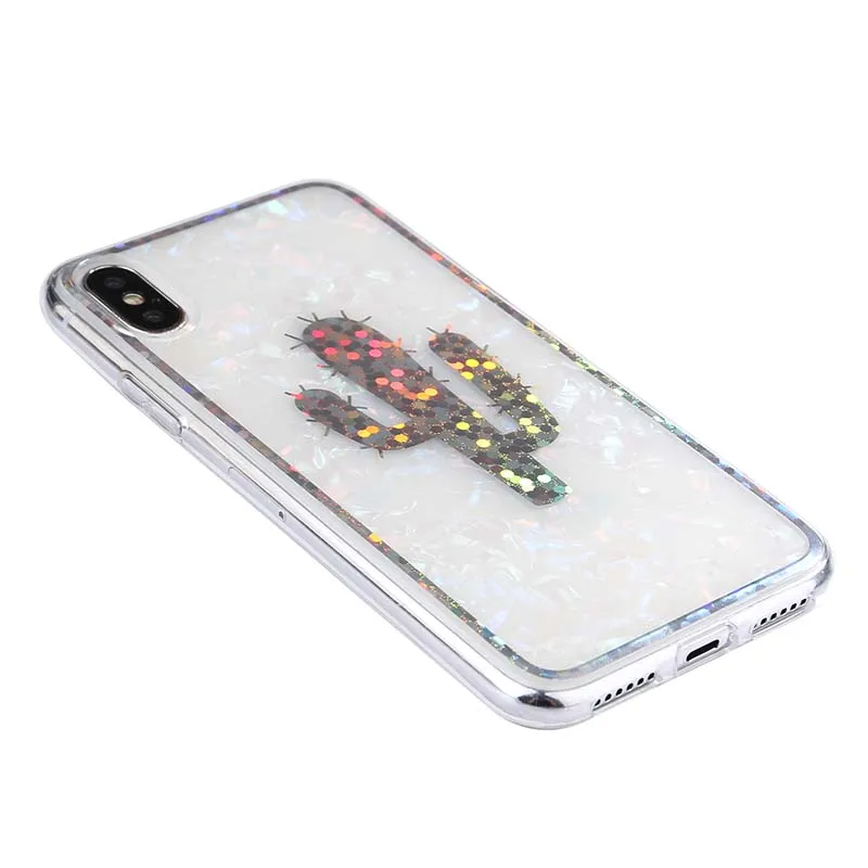 Advanced PC+TPU Conch IMD Cartoon Phone Case for iPhone X 6S 6 7 8 Plus Pineapple Cactus Flamingo Shell | Мобильные телефоны и