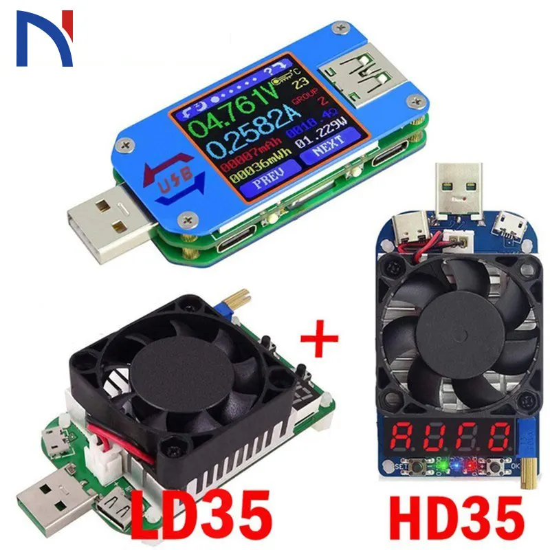 Usb 3 0 Вольтметр Амперметр измеритель напряжения тока с нагрузкой 25 Вт 35 Ld25 Hd35