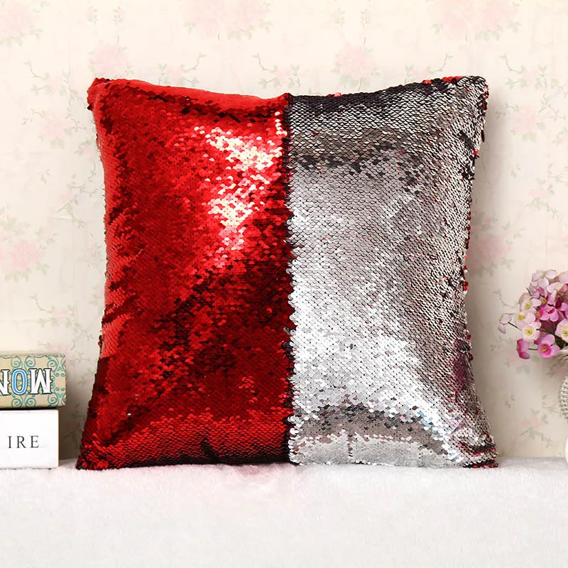 Poszewka 40x40 см блестящий чехол для подушки DIY меняющий цвет Fundas almohadones Подушка-чехол Золотой Серебряный Красный Черный
