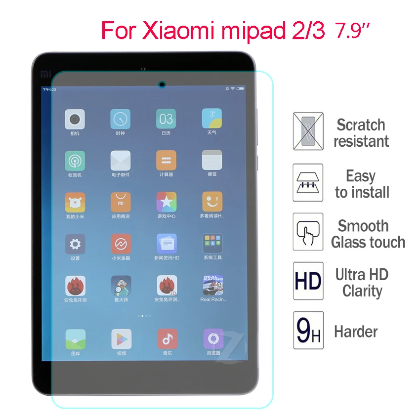 9H 7 9 ''закаленное стекло для Xiaomi mipad 2 3 2.5D Взрывозащищенная прозрачная защитная