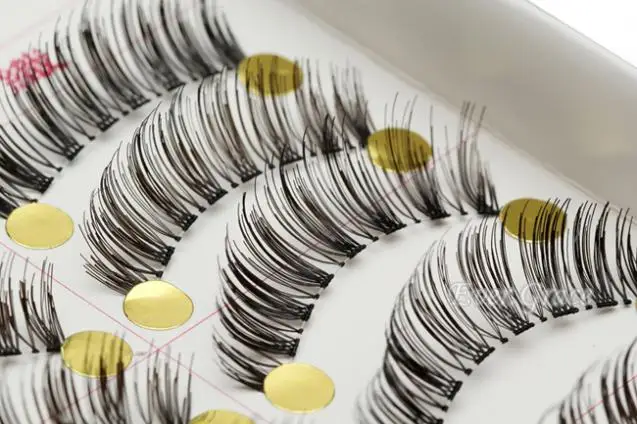 10 пар Макияж ручной работы ресницы Бесплатная доставка Накладные естественный