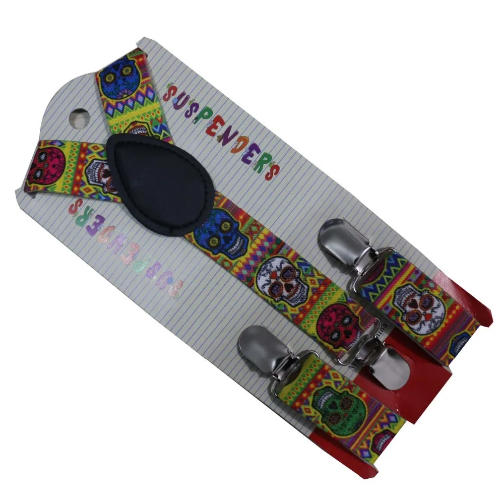 Бесплатная доставка Новинка 2019 года милые черные подтяжки с черепом для