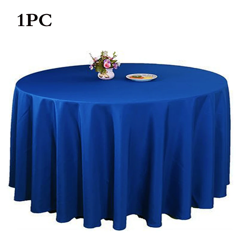 Фабричная розетка 1 шт полиэстер бесшовная Свадебная круглая скатерть машинная