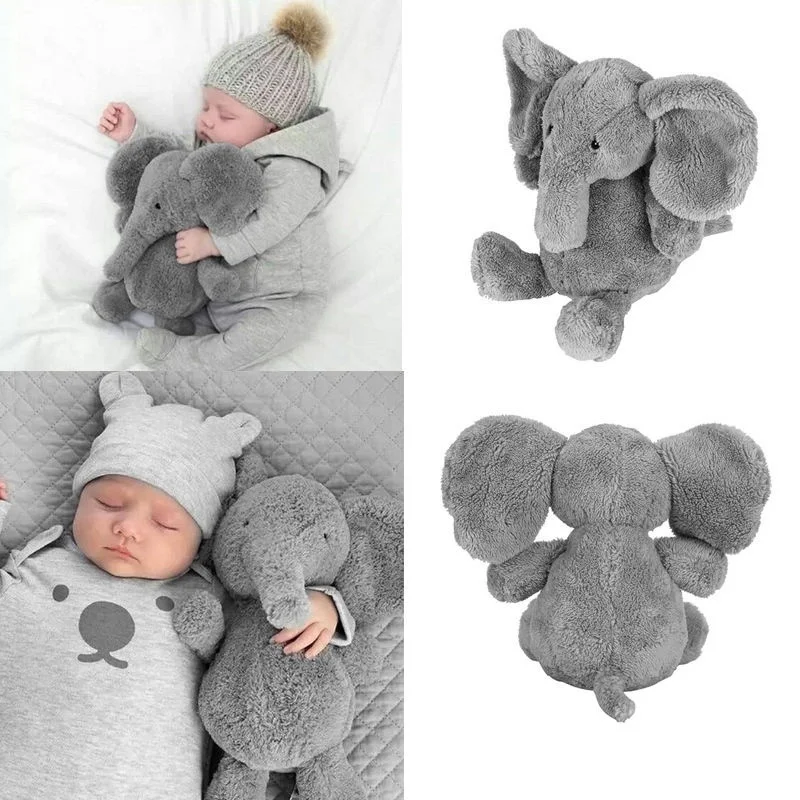 

1PC Cute Pillow Elephant Kids Soft Stuff Plush Toy Doll Long Nose Lumbar Cushion Sister Little Plush Elephant toy