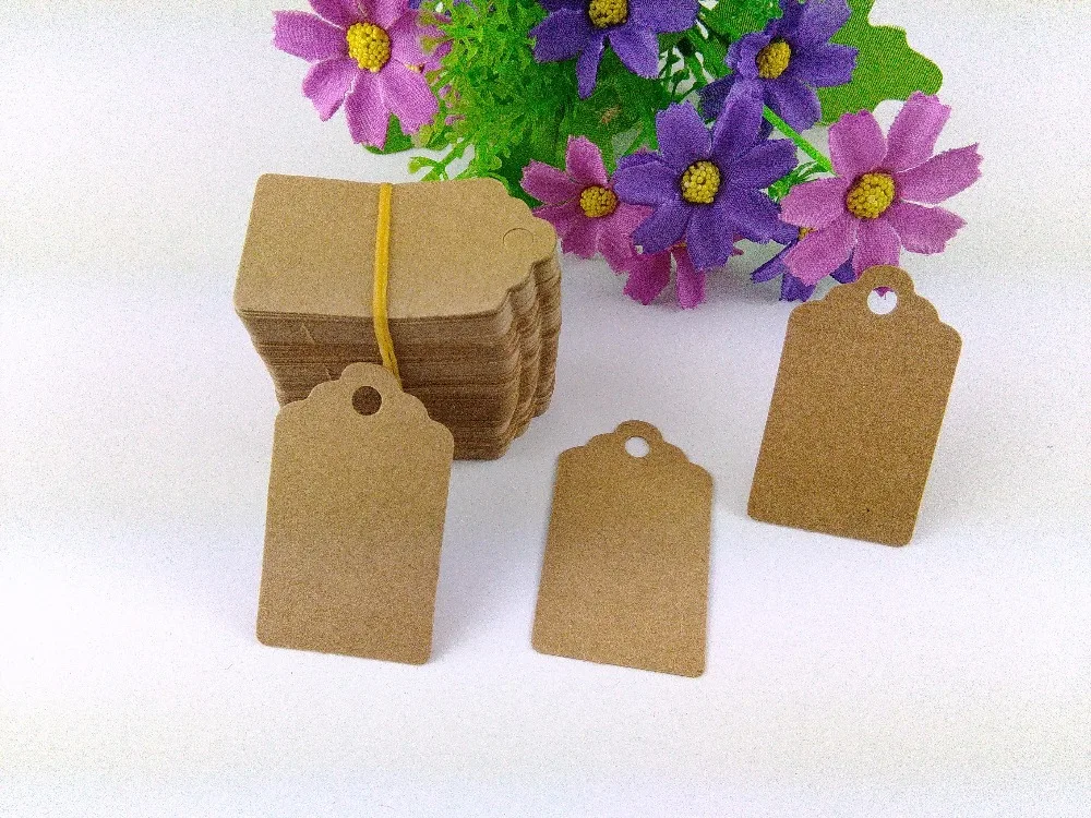 Оптовая продажа 5*3 см 400 шт./лот крафт-бумага кружевные гребешки подвесные бирки