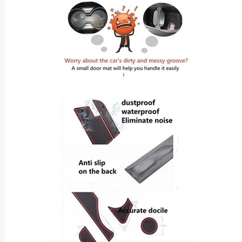 13 шт./компл. автомобильные аксессуары слот для ворот резиновая Автомобильная