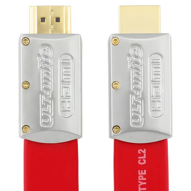HFES Новый Ульт юнит красный Высокоскоростной HDMI кабель поддерживает 4K Ultra HD 3D 1080p