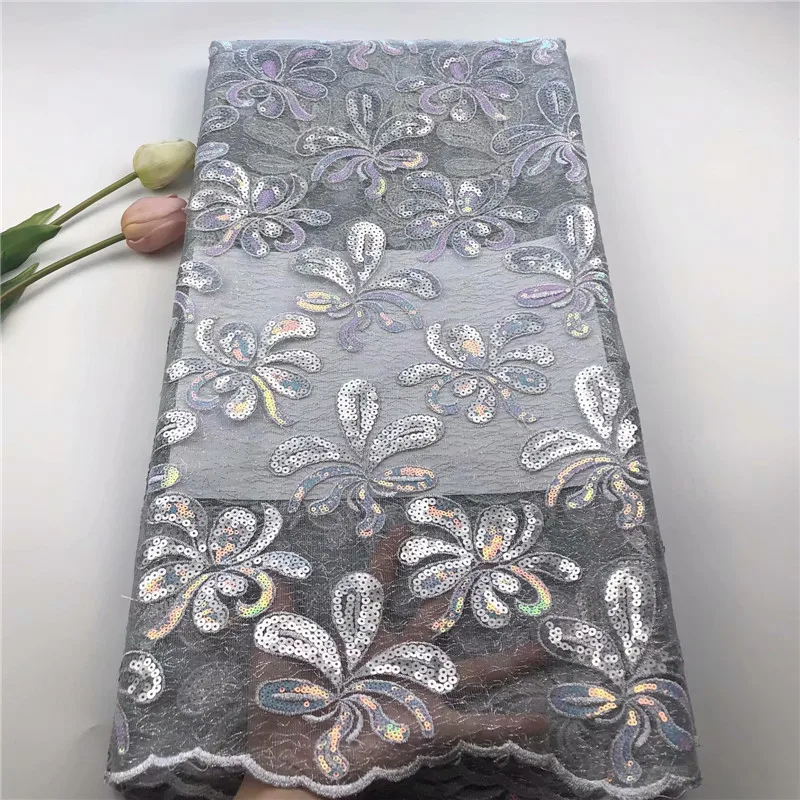 Французская сетка из органзы кружевная ткань высокого качества вышитая тюль с