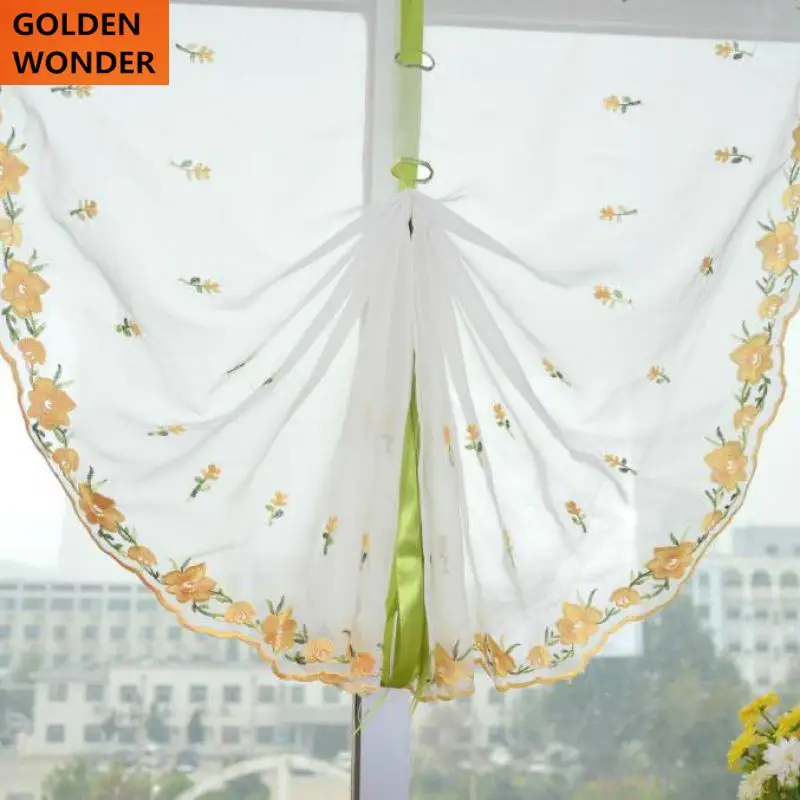 Новый дизайн римские тянущиеся занавески пряжа для гостиной кухонные шторы тюль