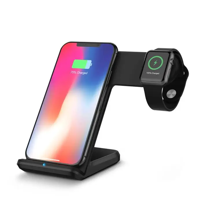 RSA 3 в 1 QI Беспроводное зарядное устройство для IPhone 8Plus X XS Max XR samsung Беспроводная зарядная док-станция для Apple AirPods Apple Watch 2 3 4 - Тип штекера: RSA