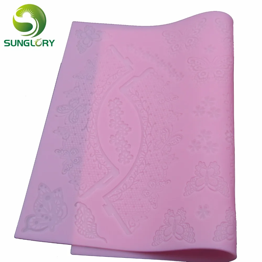 Бабочка сахарная мастика кружевная форма для торта цветок силиконовый коврик