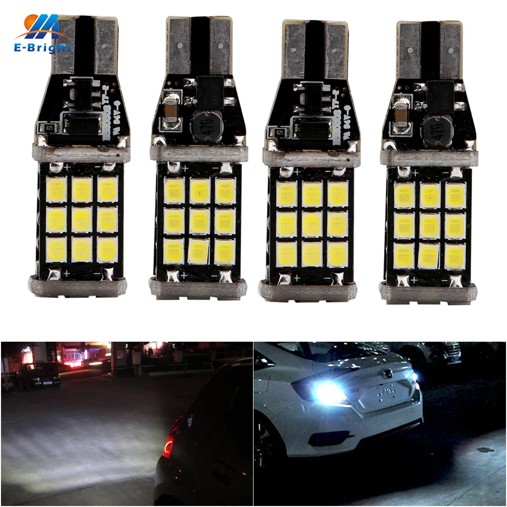 YM E Bright 4 шт. T15 canbus светодиодные лампочки 2835 21 SMD лампы заднего хода без ошибок DC 12V