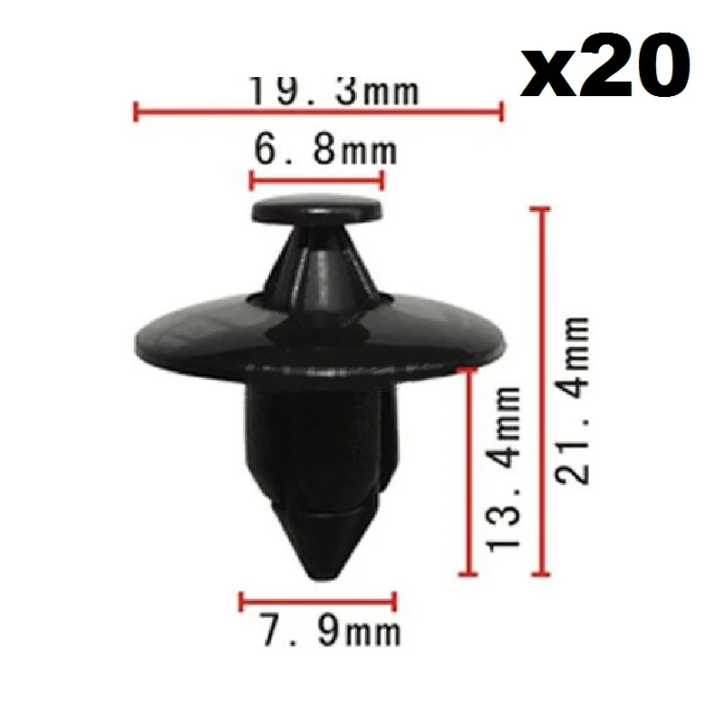 

20 шт., нейлоновые крепежные заклепки для Honda Altima / Axxess / Frontier / Maxima / Murano 63848-01G00
