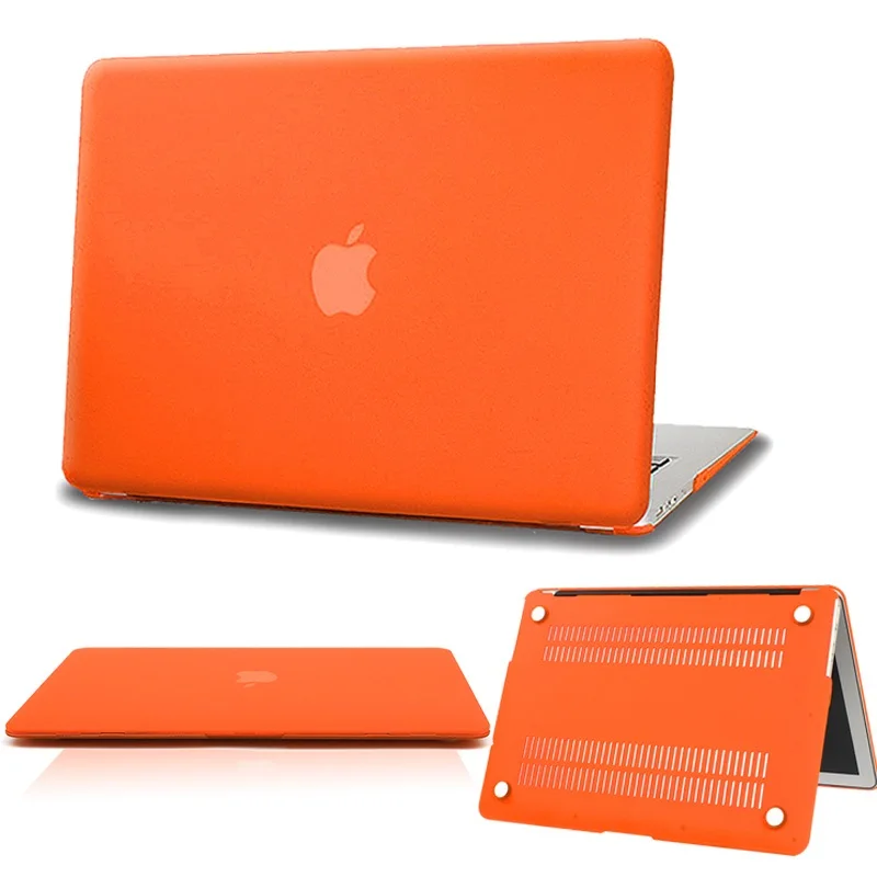 Orange KK& LL Матовый Жесткий Чехол для ноутбука Apple MacBook Air Pro retina 11 12 13 15 и Air 13/Pro 13 15 дюймов с сенсорной панелью - Цвет: Orange