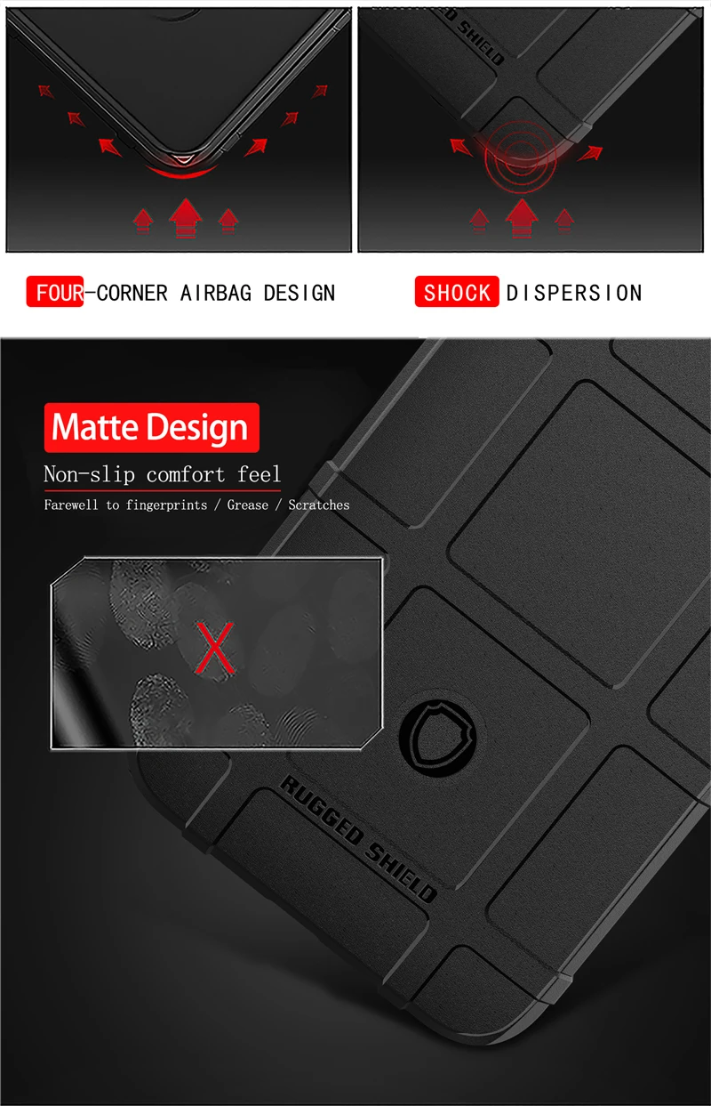 Прочный щит подушки безопасности телефона чехол для Oneplus 7 Pro матовый Мягкий