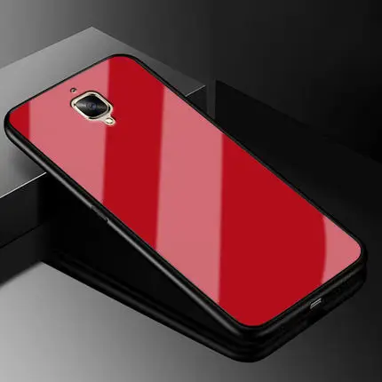 Чехол для Oneplus 3, чехол на заднюю панель, Роскошный чехол из закаленного стекла для телефона s Oneplus3, чехол 1+ 3 One plus 3, чехол для Oneplus A3000, Fundas - Цвет: Красный