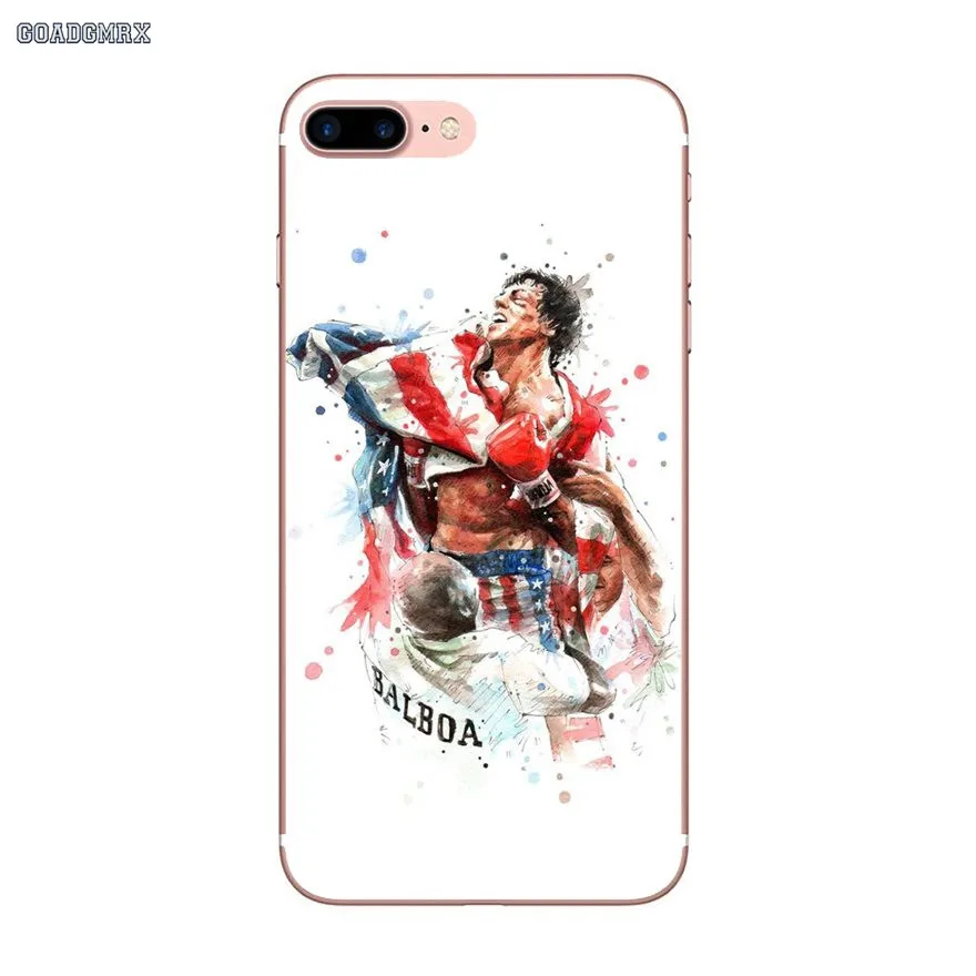 Силиконовый чехол для телефона Samsung Galaxy S2 S3 S4 S5 Mini Alpha S6 S7 edge S8 S9 Plus J1 Grand Prime Rocky Balboa c