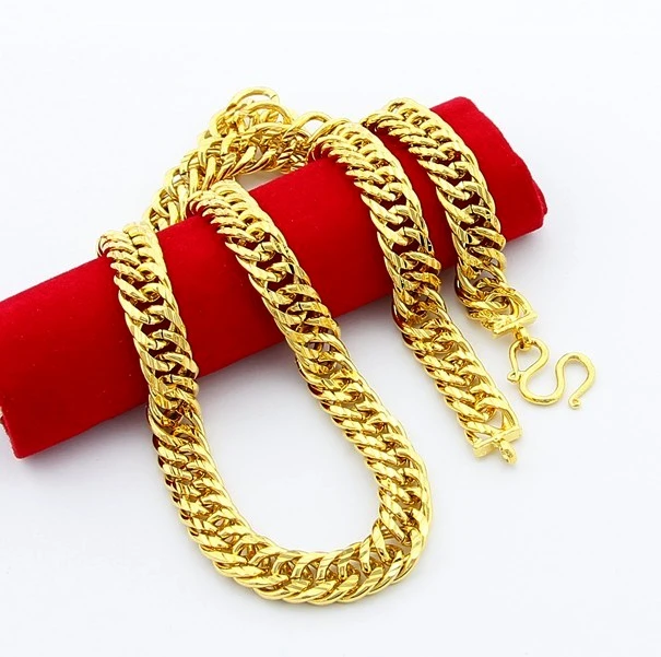 new arrival 24k gold GP 8mm cable chain necklace for men 52cm long! Wholesale women's jewlery top quality | Украшения и