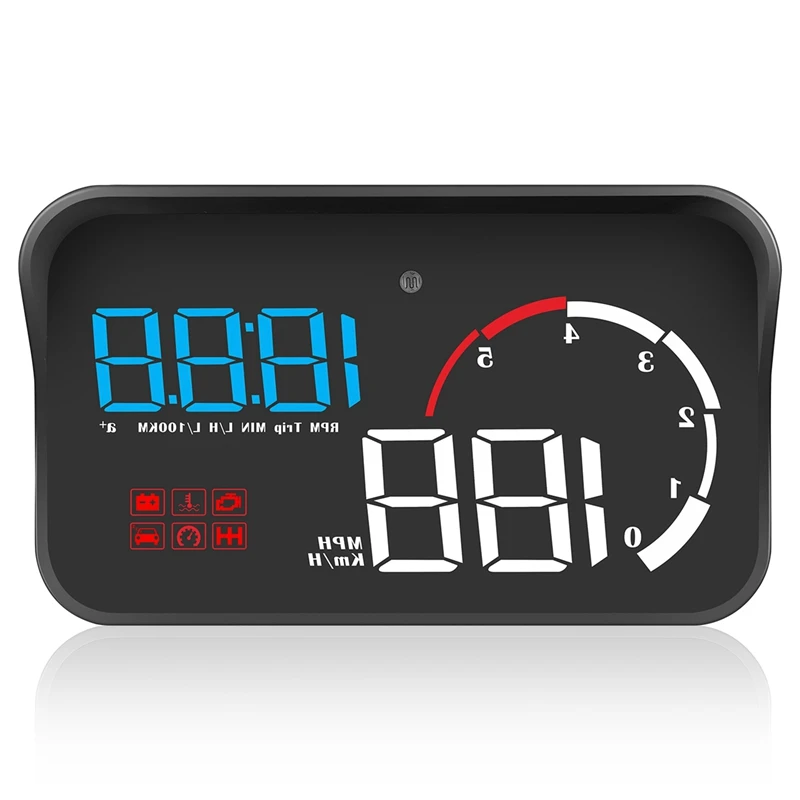 M10 Hud автомобильный Obd2 Компьютерный дисплей Obd Hud цифровой спидометр лобовое стекло проектор Obdii об/мин Усталость вождения км/ч Mph