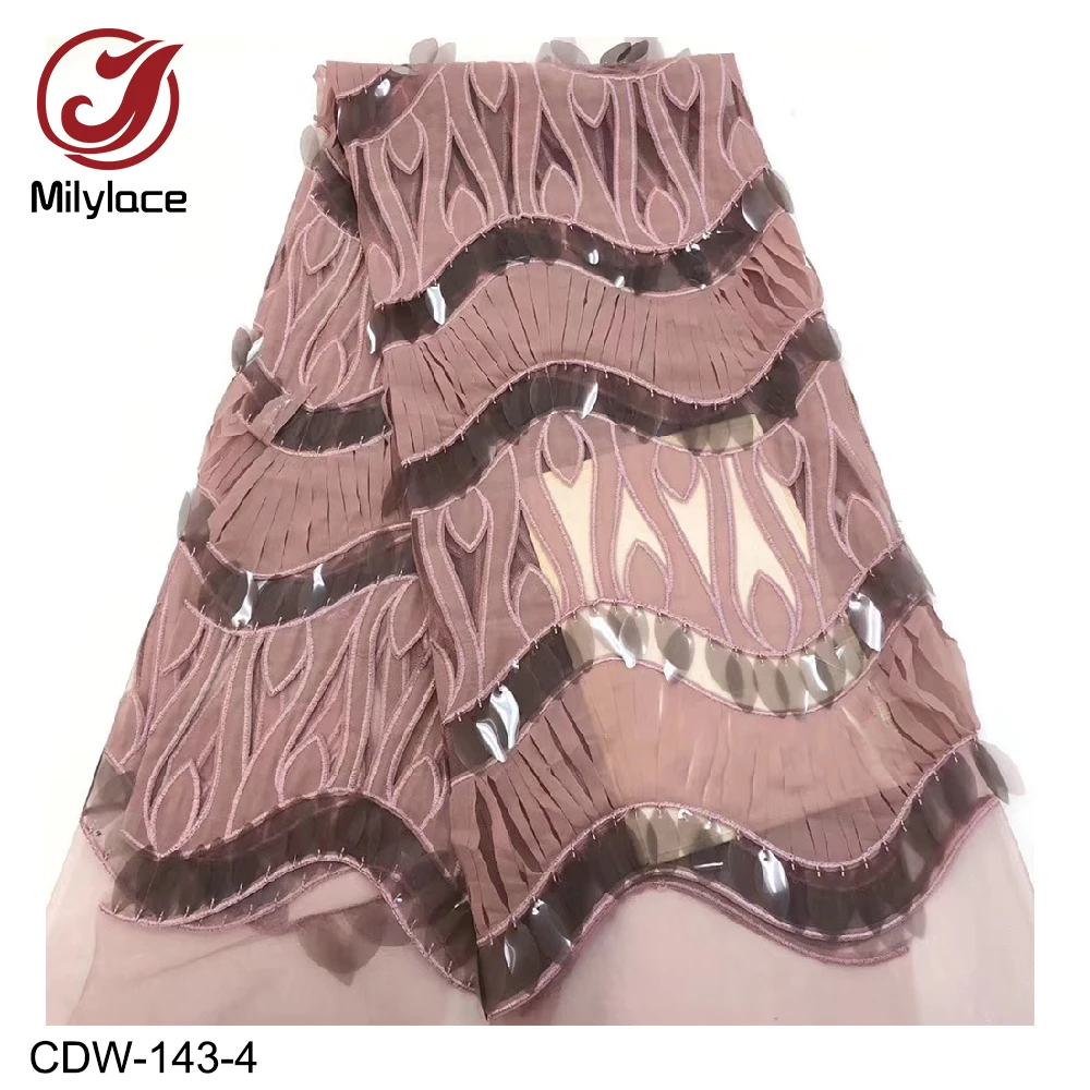 Milylace 2018 французский Тюль Кружевная Ткань 5 ярдов вышивка кружевная ткань с