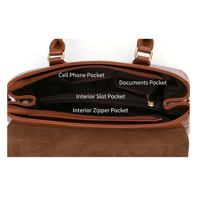 

SUDS Brand PU Leather Women Alligator Handbags Shoulder Bags Large Capacity Women Messenger Bags Crossbody Bags Bolsa Feminina