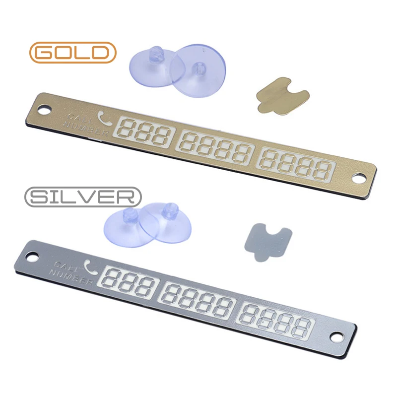 Автомобильные наклейки светящаяся Временная парковочная карта с присоской и