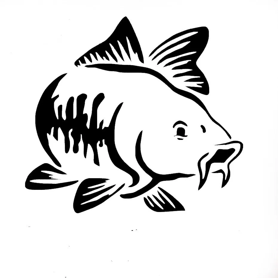 15*15 см Горячая Карп Рыболовный автомобиль виниловый деколь наклейка каяк рыбалка Автомобиль Грузовик Лодка Племенной автомобиль стикер аксессуары