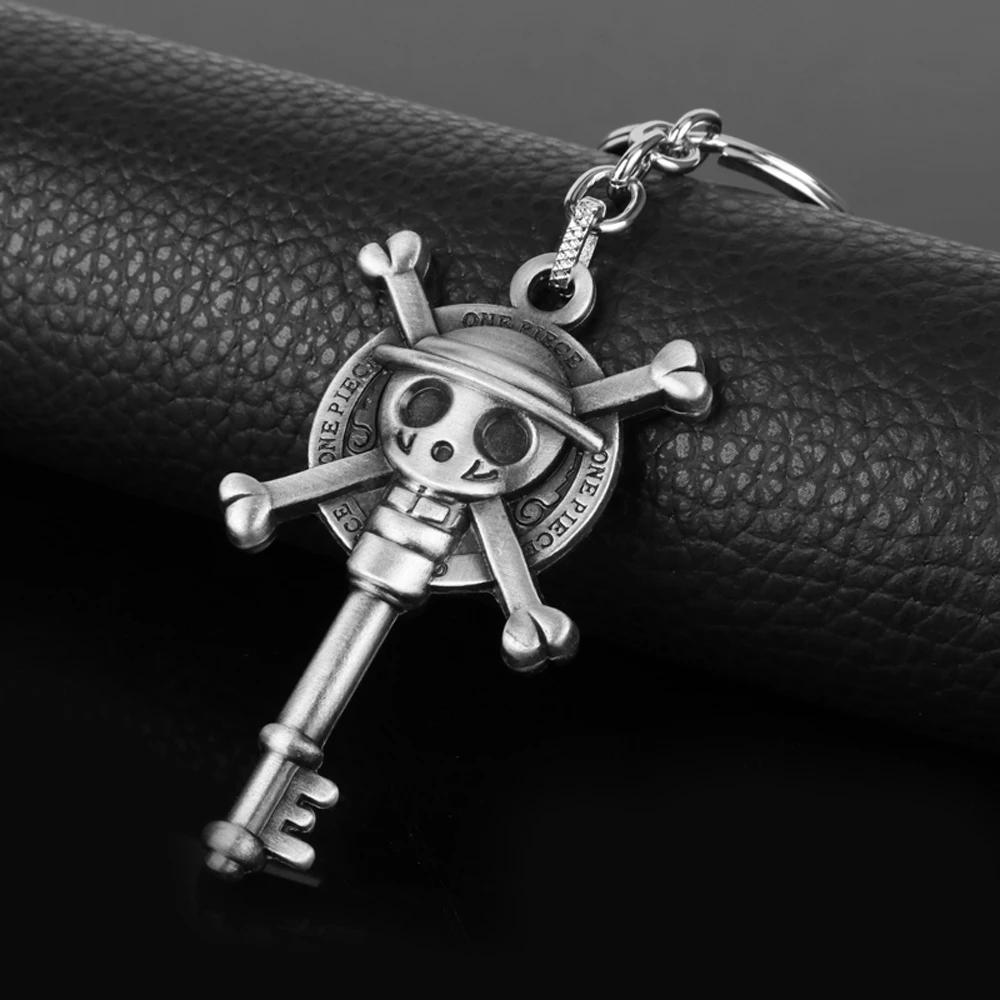 Hot Selling Diy Handmade Keyfob Metal Japan Cartoon One Piece Keychains Mokey D Luffy Hat Rudder Zoro Nami Usopp Sanji Chopper | Украшения