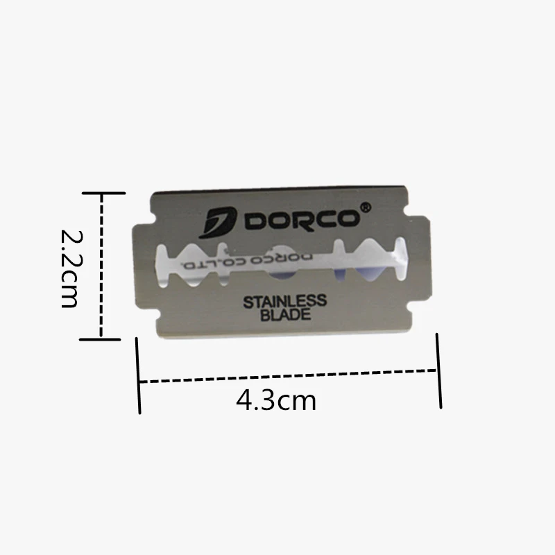 100 шт. 100% оригинальные мужские бритья сверхкоротких Бритвы лезвия из нержавеющей