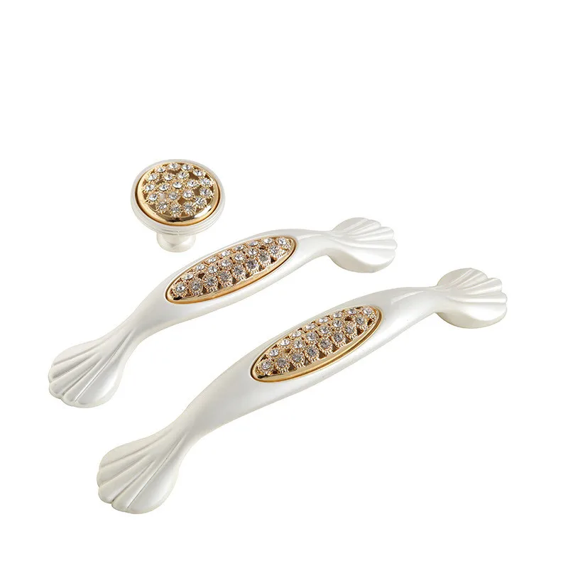 Кабинет Хрустальная ручка золотые дверные ручки для интерьера с бриллиантами