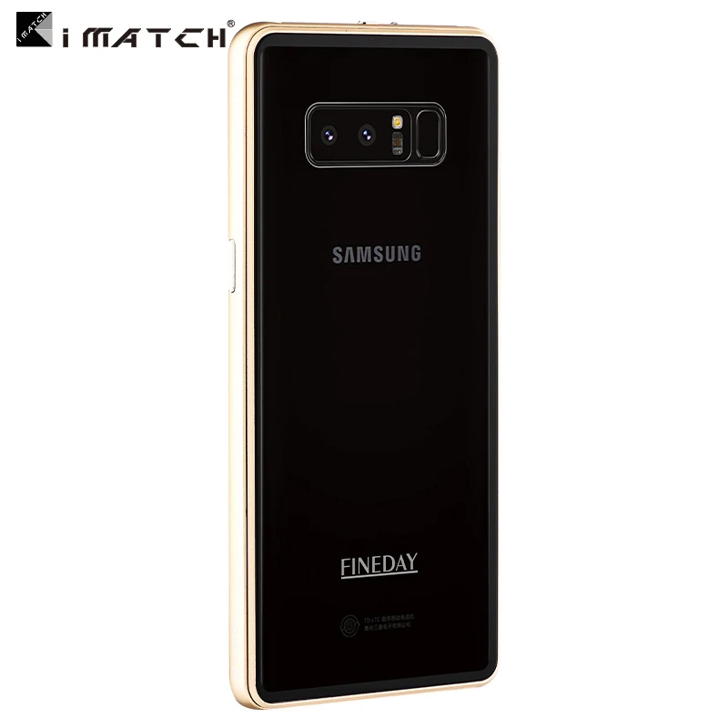 Для samsung Galaxy Note 8 чехол Роскошный 9H твердость прозрачное закаленное стекло крышка+ Алюминиевый металлический бампер набор чехол для телефона s Note8