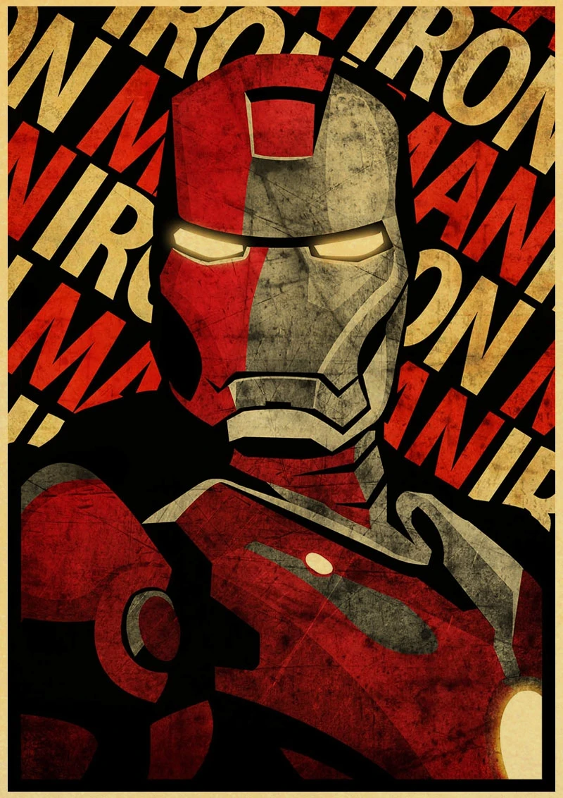 Железный человек Marvel Comics плакат высокого качества принт живопись плакат винтажная крафт-бумага домашний бар Декор Украшение стены