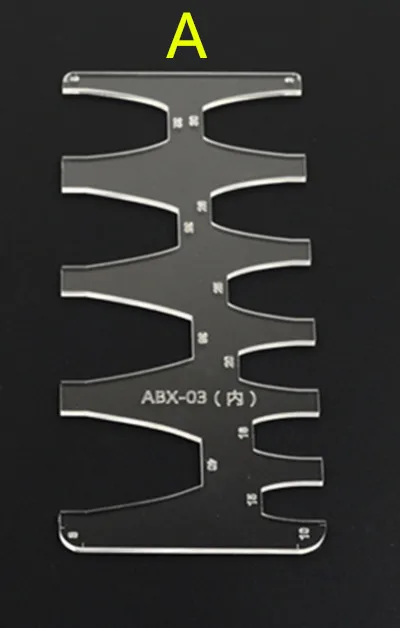 ABX-03 1 шт акриловые пояс хвост Круглое Отверстие Шаблоны шаблонов кожаный ремешок Craft DIY шаблон совета инструмент для Leathercraft перфоратор - Цвет: ABX-03