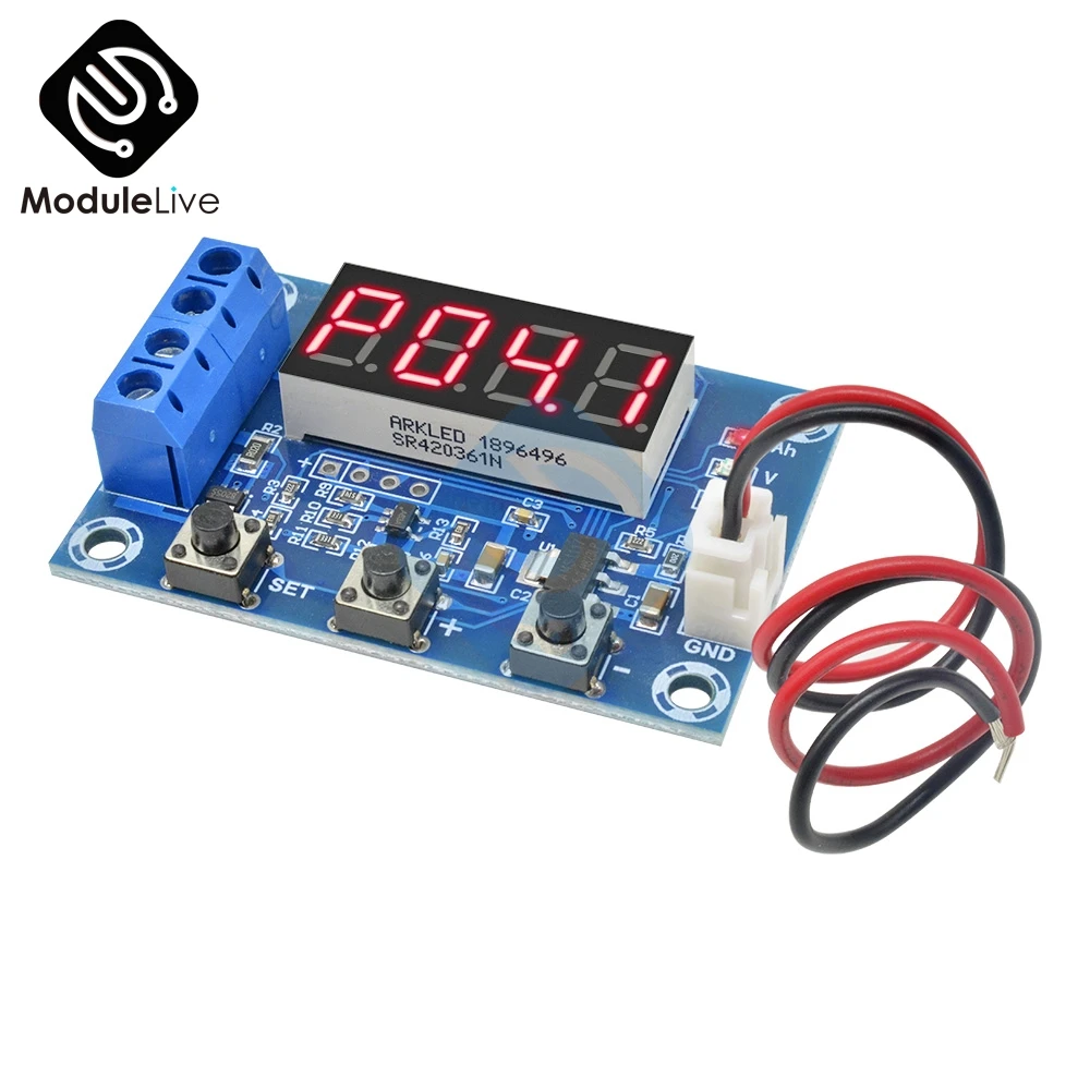 Тестер емкости аккумулятора цифровой светодиодный модуль измерения