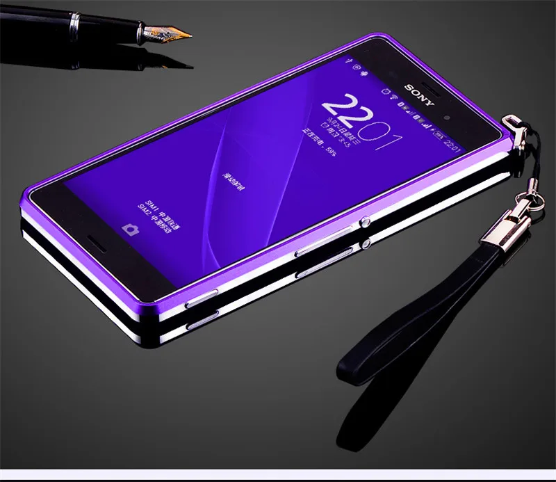 Для sony Z3 Z 3 бампер Выделите Алюминий металлический каркас чехол для sony Xperia Z3 D6603 D6643 D6613 D6653 двойной D6633