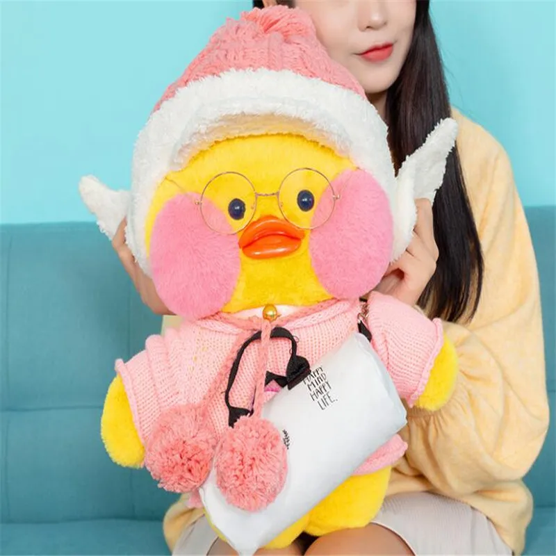 50 см Kawaii LaLafanfan кафе утка плюшевая игрушка милые животные мягкие куклы детские