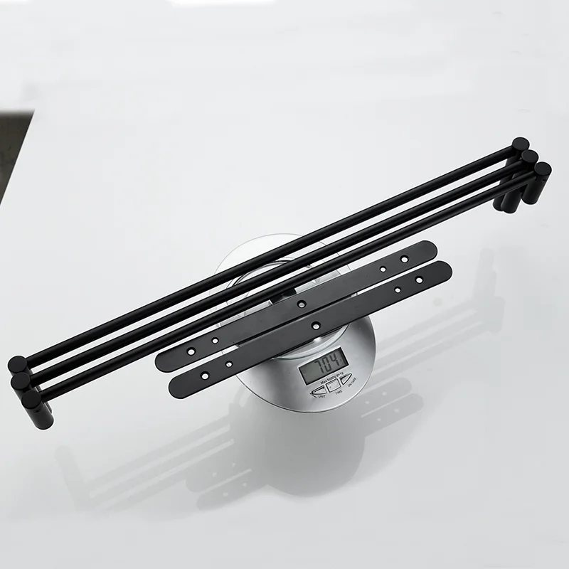 Черная вешалка для полотенец из нержавеющей стали Sus304 трехслойные Вешалки