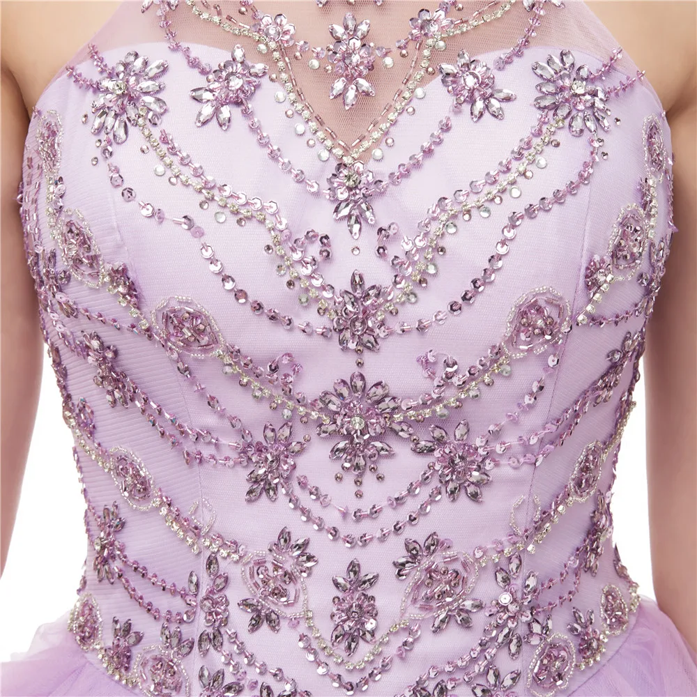 Очаровательные сиреневые платья jaevini для Quinceanera длинное бальное платье с лямкой