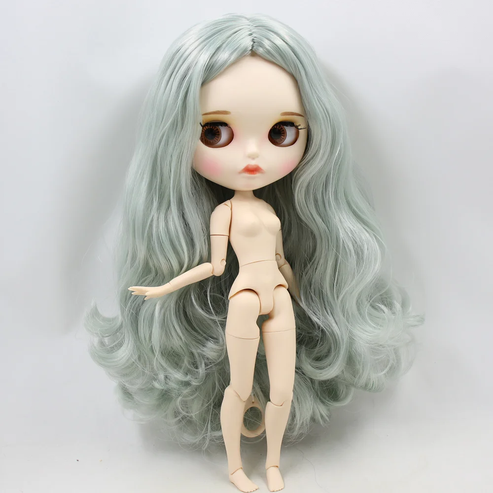 ICY Nude Blyth кукла No. BL9084/4278 серый смешанный зеленый волос резные губы матовое лицо с бровей индивидуальные лицо шарнир тела 1/6bjd