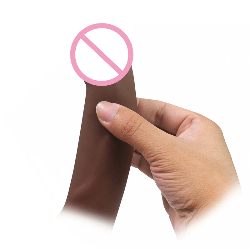 Мягкий силиконовый удлинитель пениса ремешок на фаллоимитатор для мужчин