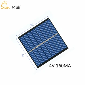Mini Poly Solar Panel 4V 160MA for Charging 2.4V Battery DIY Handmade Science Experiment 70*70MM