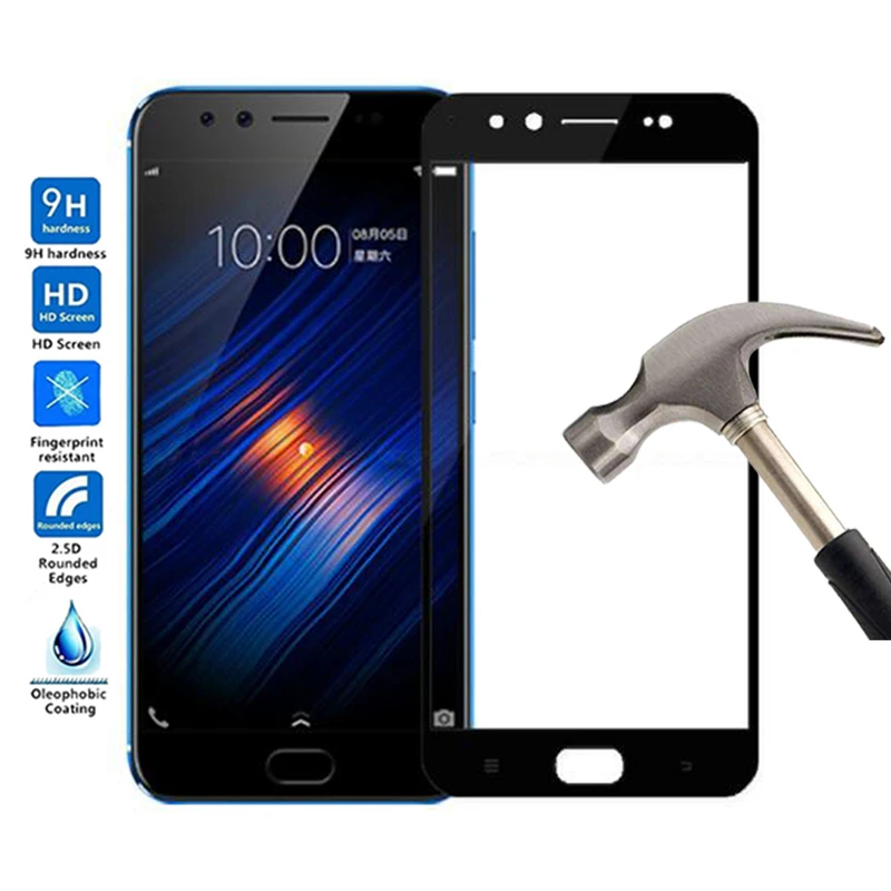 Полностью покрывающее закаленное Стекло для Vivo X6 плюс 5 7 дюймов Плёнки +