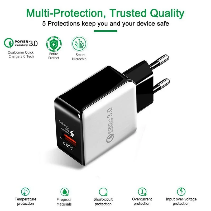 GEUMXL быстрое зарядное устройство 3 0 USB адаптер быстрой мобильный телефон