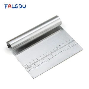 Скребок для теста из нержавеющей стали, скребок для пиццы, мерная шкала, шпатели для выпечки, декоративные кухонные инструменты