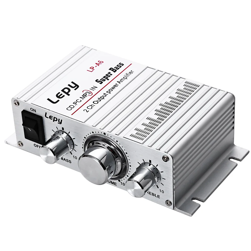 Lepy LP-A6 Mini 2 Ch Hi-Fi стерео аудио Выход Мощность усилитель совместим с автомобиль