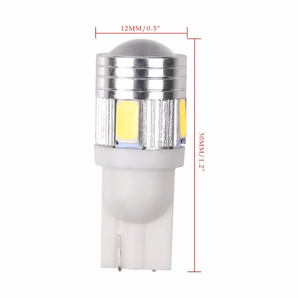 10Pcs/set T10 W5W 168 194 6SMD 5630 LED Super White Car Side Bulbs Canbus Error Free 12V for Unversail | Автомобили и мотоциклы