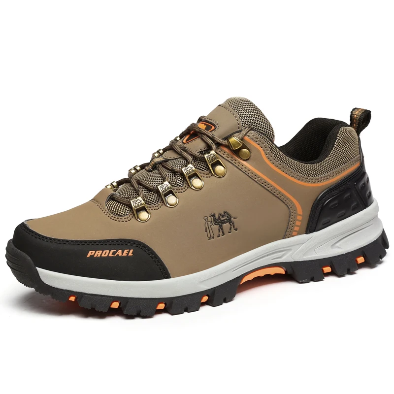 Мужские кроссовки кожаные для прогулок унисекс работы и безопасности весна-лето