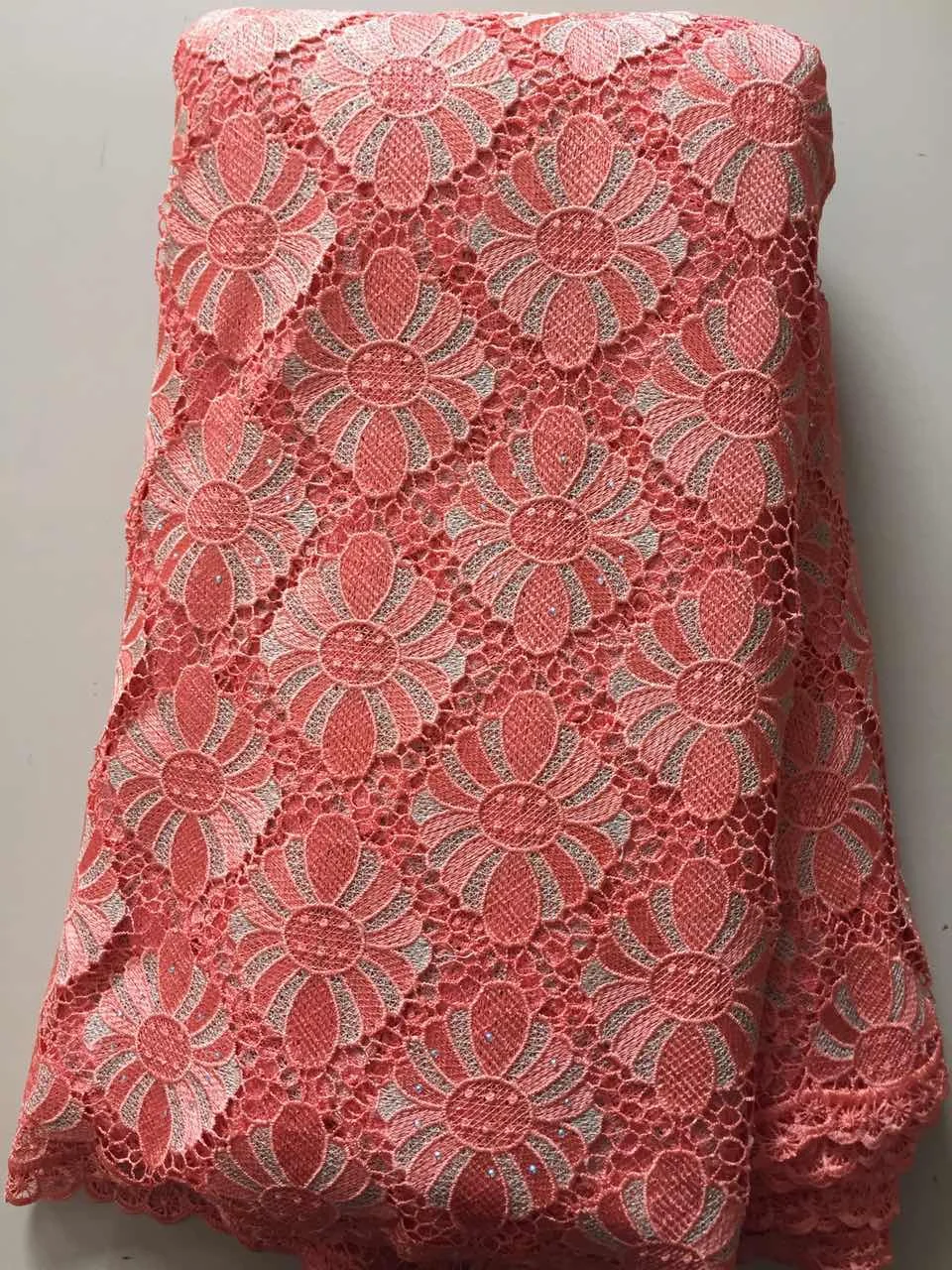 Wholesale African Guipure Lace Fabric High Quality Latest Nigeria Laces 2018 Cord Fabrics MJKY3001a | Дом и сад