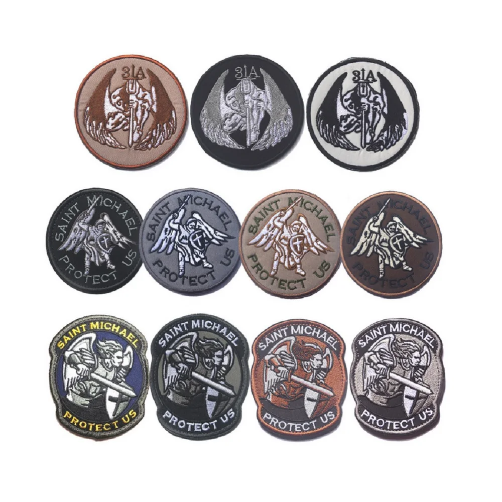 3D вышитая застежка на крючок и петля патч Хранитель Ангела современный Святого